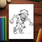 Zombie Maze And Puzzles Coloring Pages (2)