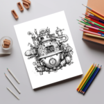 Steampunk Robot Coloring Pages22