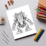 Steampunk Robot Coloring Pages22