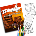 Zombie Maze And Puzzles Coloring Pages (2)