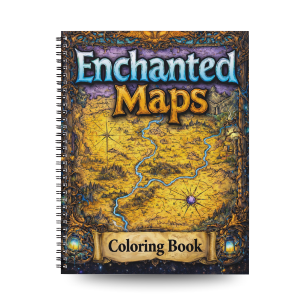 Enchanted Maps Coloring Book | Fantasy Map Coloring Book