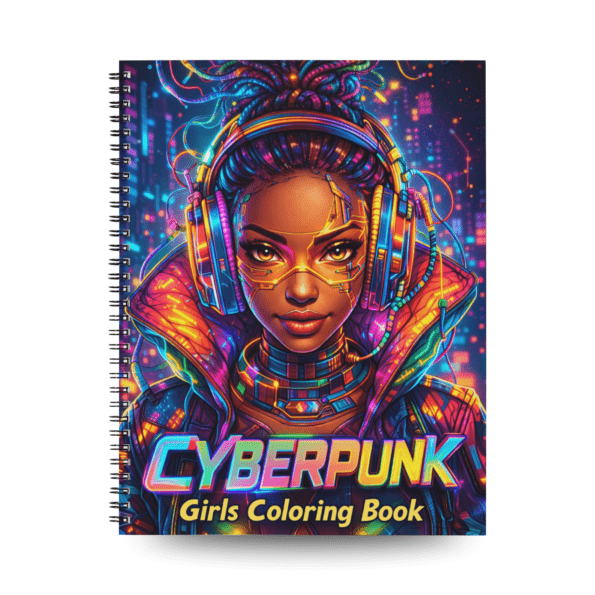 Cyberpunk Coloring Book | Dystopian Coloring Book | Girls Coloring Book | Adult Coloring Book