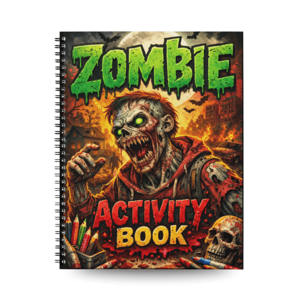 Word Search, Maze & Coloring Pages - Zombie Themed Activity Book