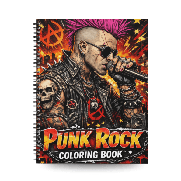 Punk Rock Coloring Book | 50 Rocker Music-Themed Coloring Pages