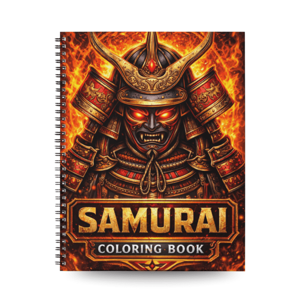 Samurai Coloring Book | Japanese warrior Coloring | Adult Coloring Book | Mythical Coloring