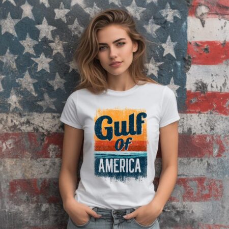 Gulf of America Unisex T-shirt, Vintage Tee, Graphic Shirt, Coastal Beach Clothing, Patriotic Apparel
