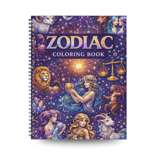 Zodiac Coloring Book for Teens & Adults - 50 Astrology Coloring Pages