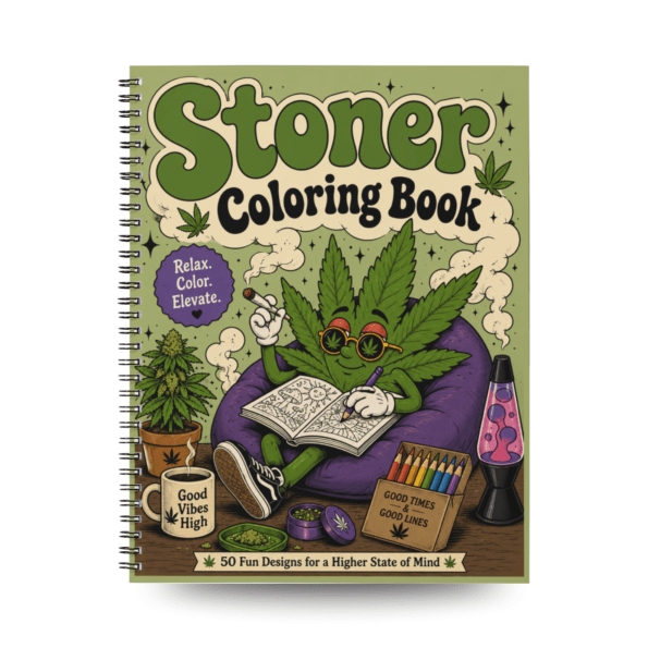 Stoner Coloring Book for Adults 40 Pages 420 Grayscale Bold Coloring Book Gift
