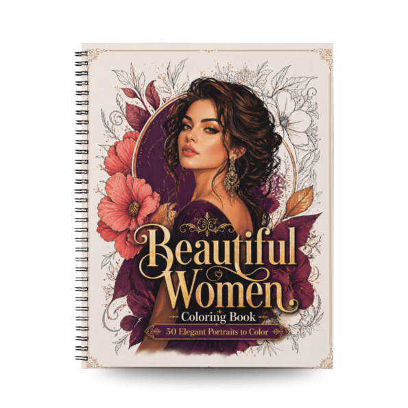 Beautiful Women Coloring Book for Adults | 50 Elegant Portrait Coloring Pages