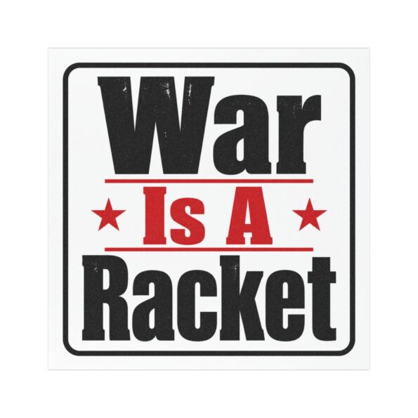 War Is A Racket Car Magnet — Anti-War Political Protest Magnet