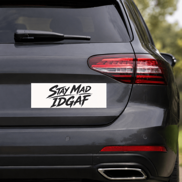 Car Magnet — “Stay Mad IDGAF” Car Decal for Cars, Trucks & SUVs